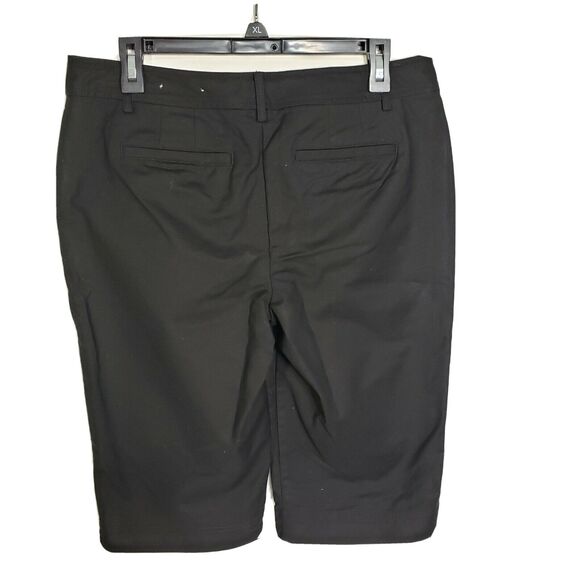 Ann Taylor Signature Womens Capri Pants Size 8 Black Pockets Chino Stretch - Picture 2 of 8